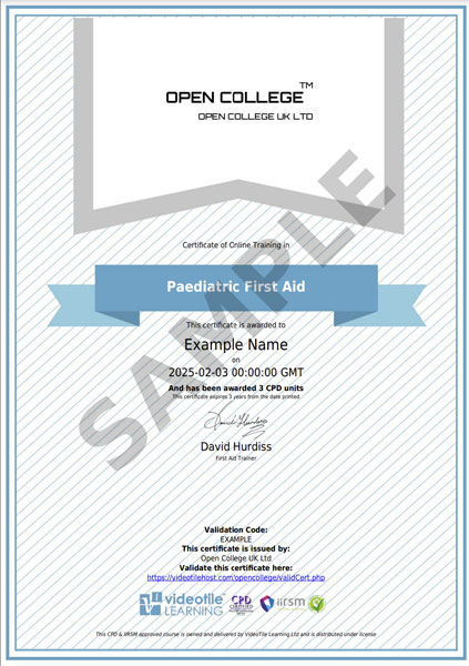 Paediatric First Aid Certificate